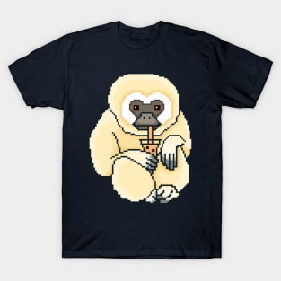 Gibbon drink boba milk tea T-Shirt